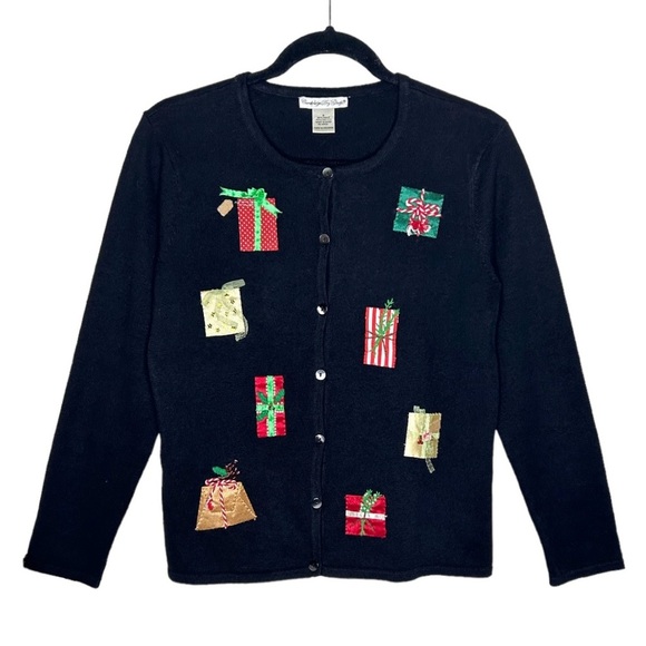 Cambridge Dry Goods Sweaters - Vintage Cambridge Dry Goods Christmas Button Up Grandmacore Sweater Size Small